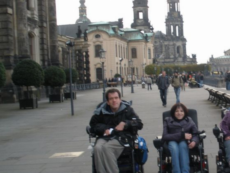 Výletníci na Brühlově terase